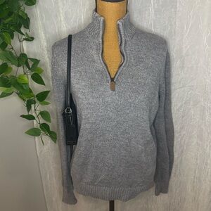 St. John's Bay Gray Quarter Knit Sweater